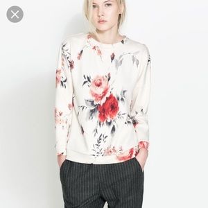 Zara Neoprene Floral Top